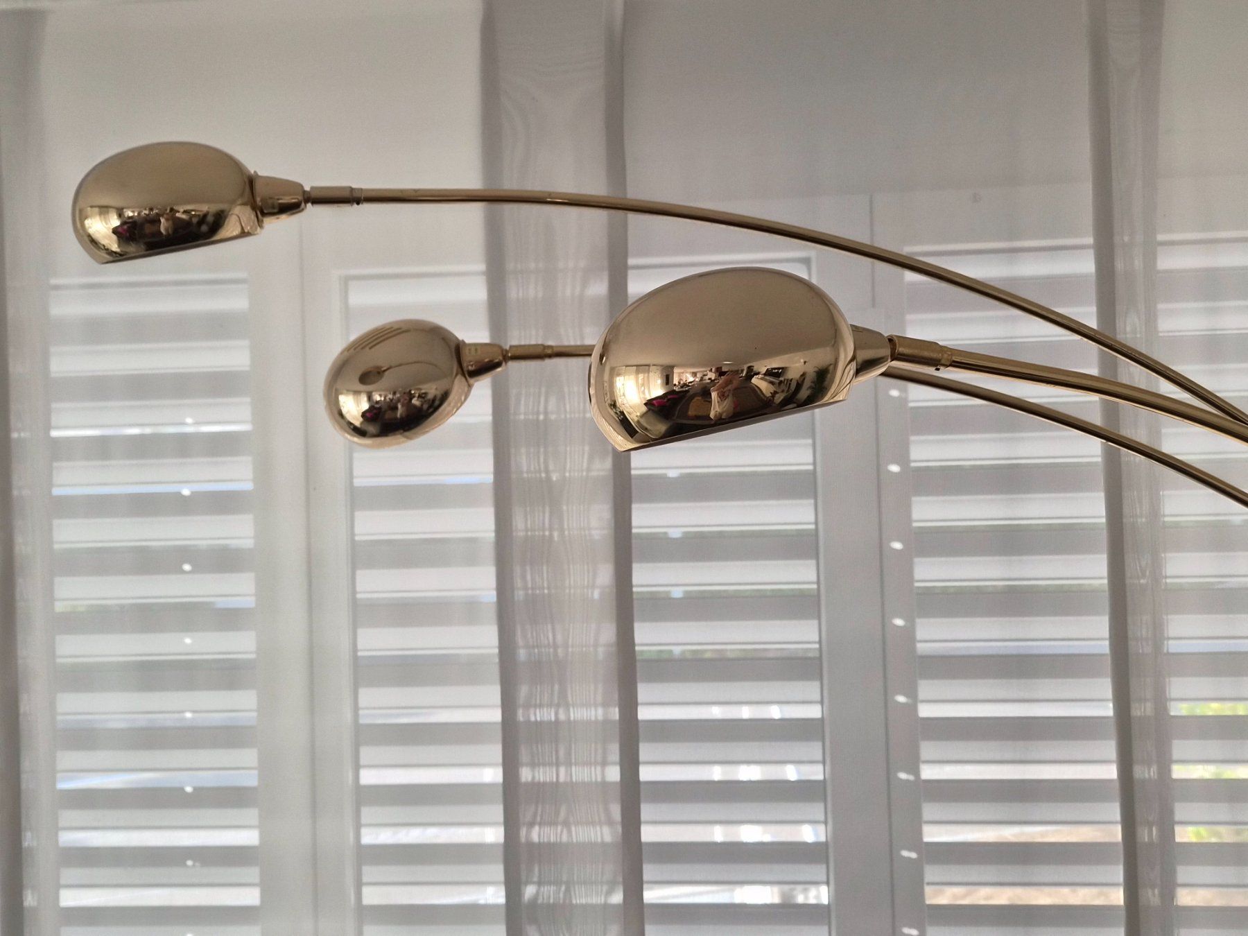 Lampade: Vintage Bogenlampe Messing 3 Flammen – Usato da Bellikon venduto da maxa77 1