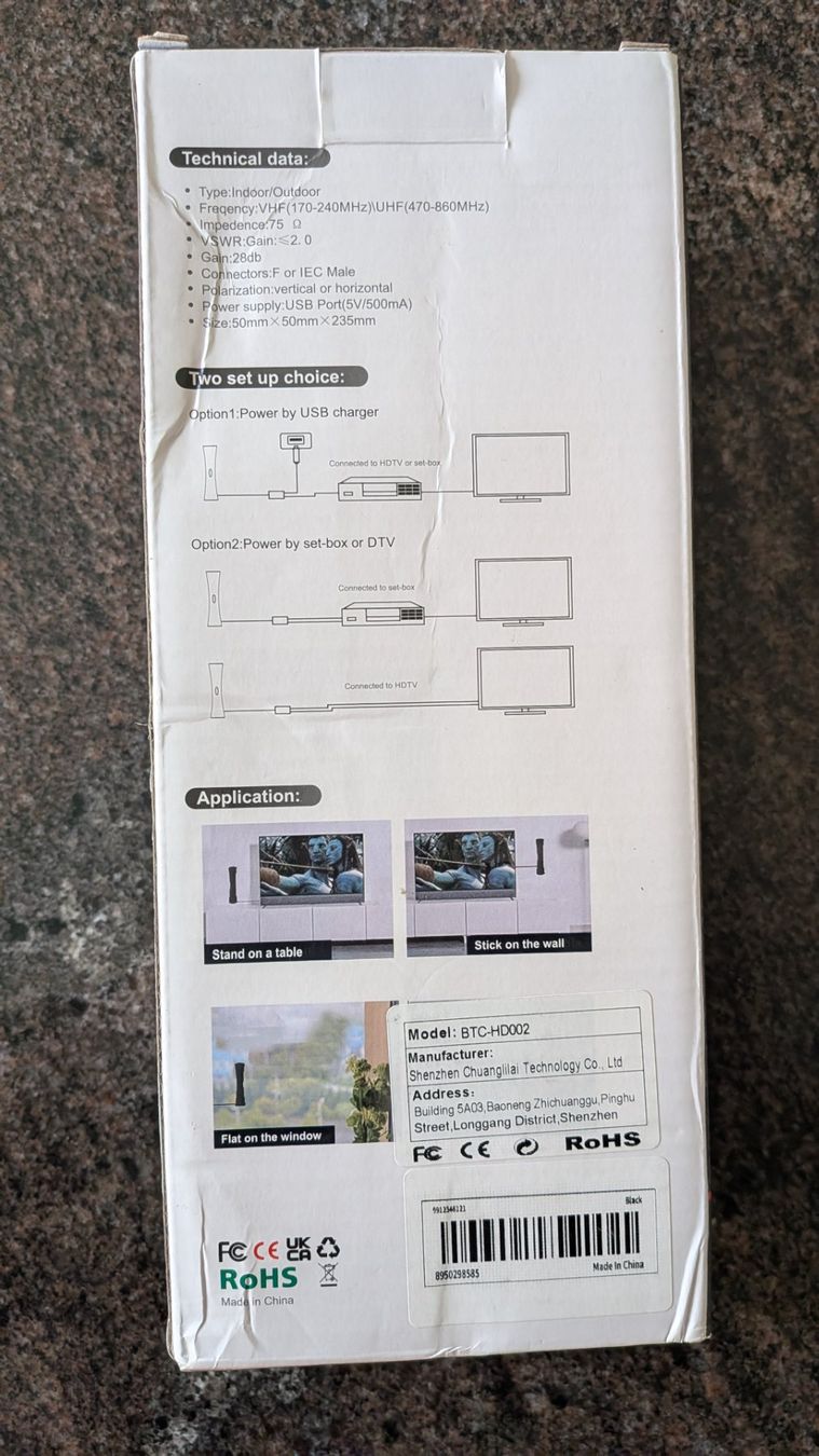 Radiocomunicazione: HDTV Antenne BTC-HD002 – Nuovo e nell'imballaggio originale da Bern venduto da KlickUndWeg 1