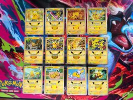 Pokémon 30th Celebration – 12x Pikachu Karten (EN)