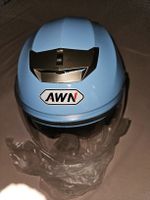AWN Motorradhelm, Hellblau, ungebraucht & Top Zustand!