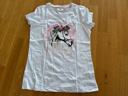 Neues T-Shirt mit Pferd für Mädchen Grösse 152