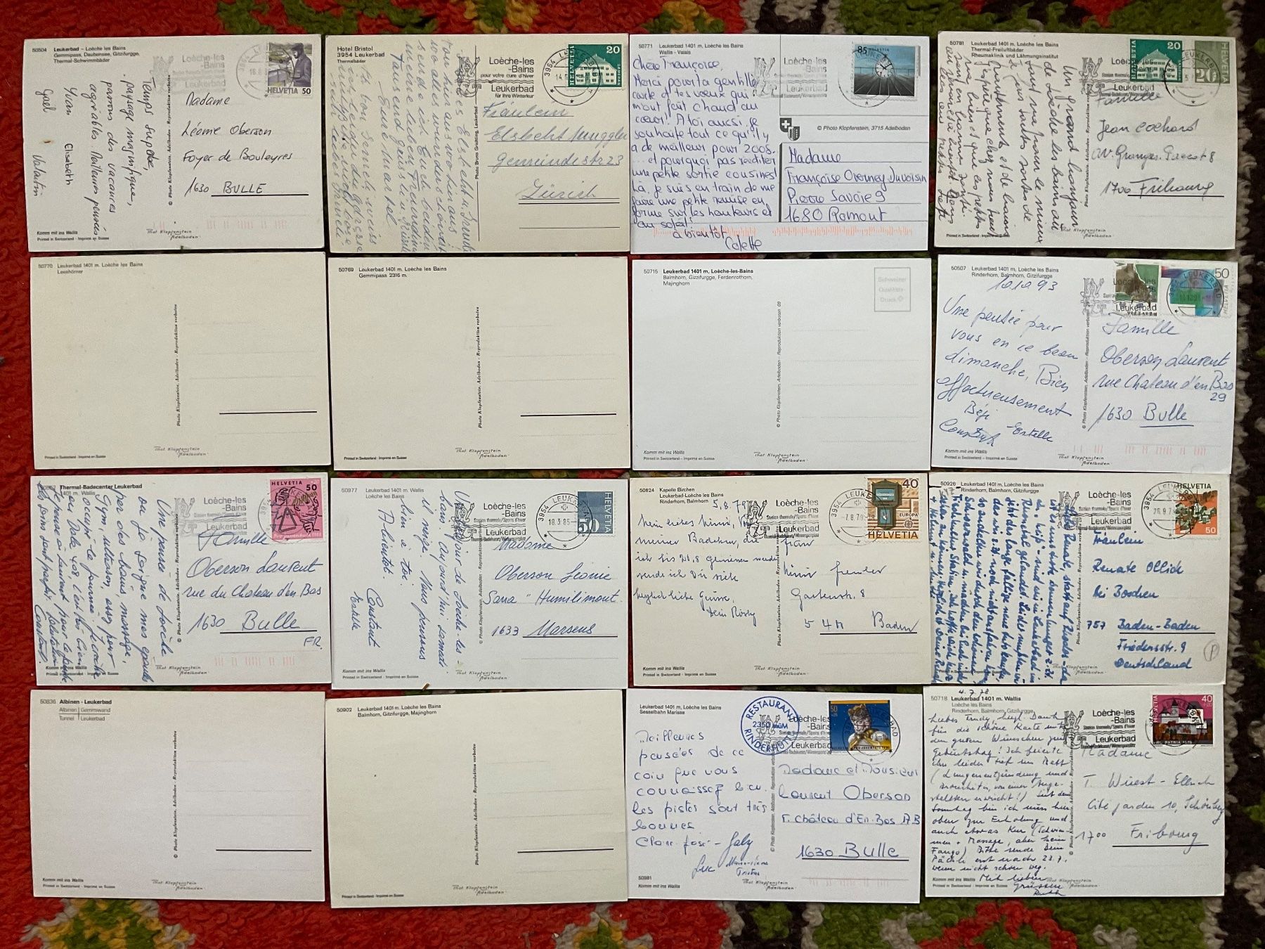 Cartoline postali: 16 AK Leukerbad – Usato da Zürich venduto da Tolima194 6