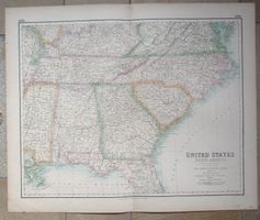 USA Landkarte von Swanston um 1850