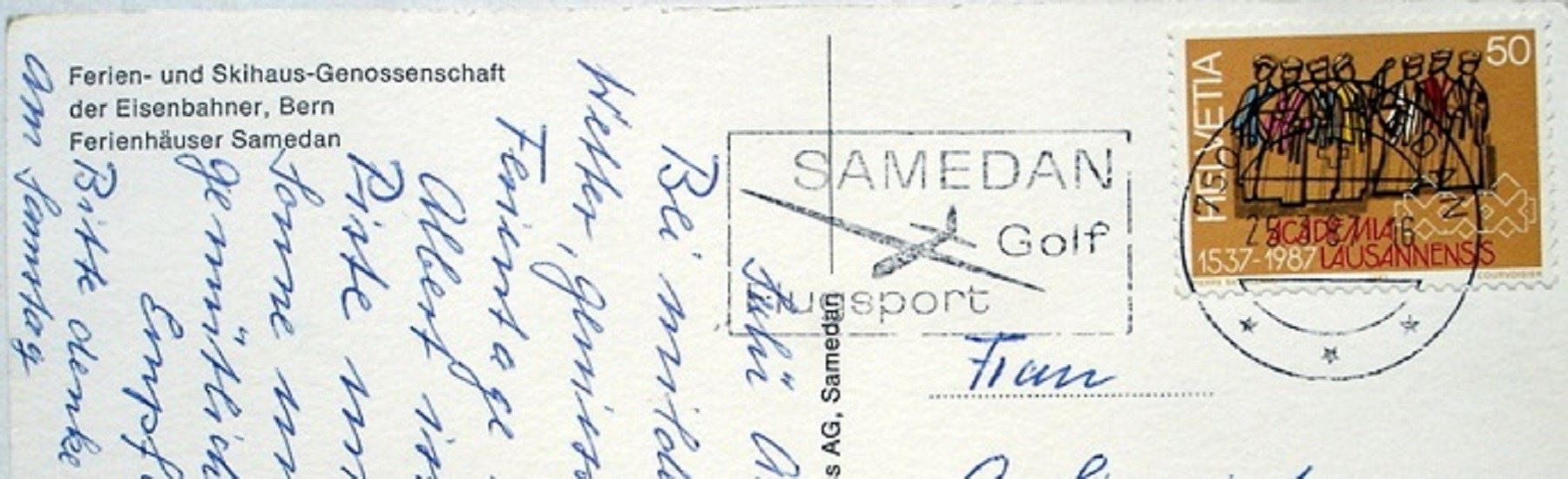 Cartoline postali: SAMEDAN Skihaus der Eisenbahner Bern – Usato da Jona venduto da philajona 1