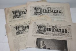 4 Ausgaben "Der Bazar", Frauenzeitung 1878