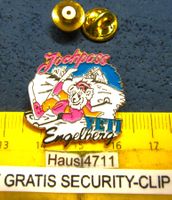 ENGELBERG JOCHPASS SKI YETI BÄR PIN GEPRÄGT GOLDIG