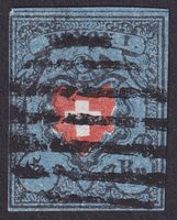 15II, Rayon I dunkelblau T.36, seltene Raute von BIEL BE