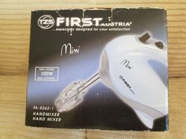 Mini-Reisehandmixer FIRST-AUSTRIA 100W 5 Stufenregelung NEU.