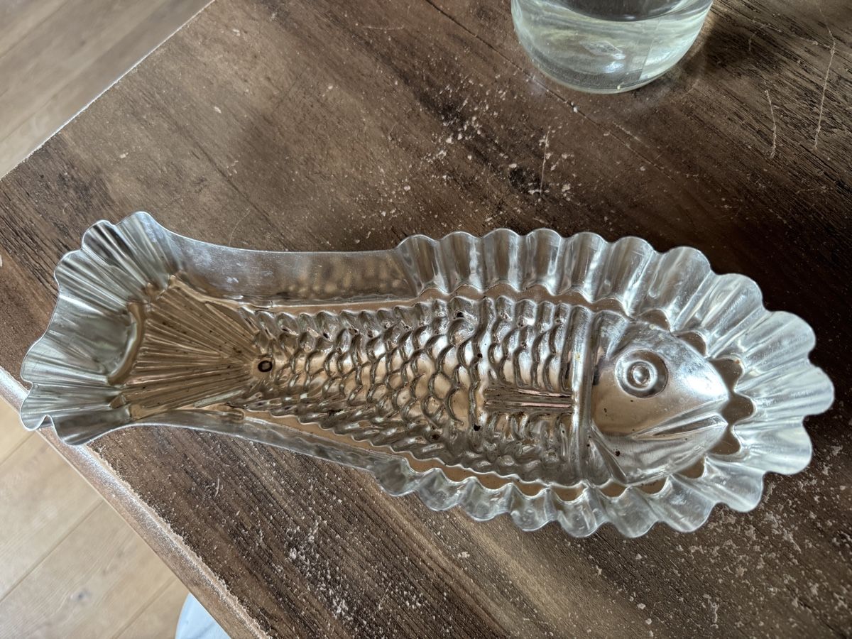 Teglie da forno: Vintage Fisch Mandelkuchen Backform – Usato da Grossaffoltern venduto da sherry73 1