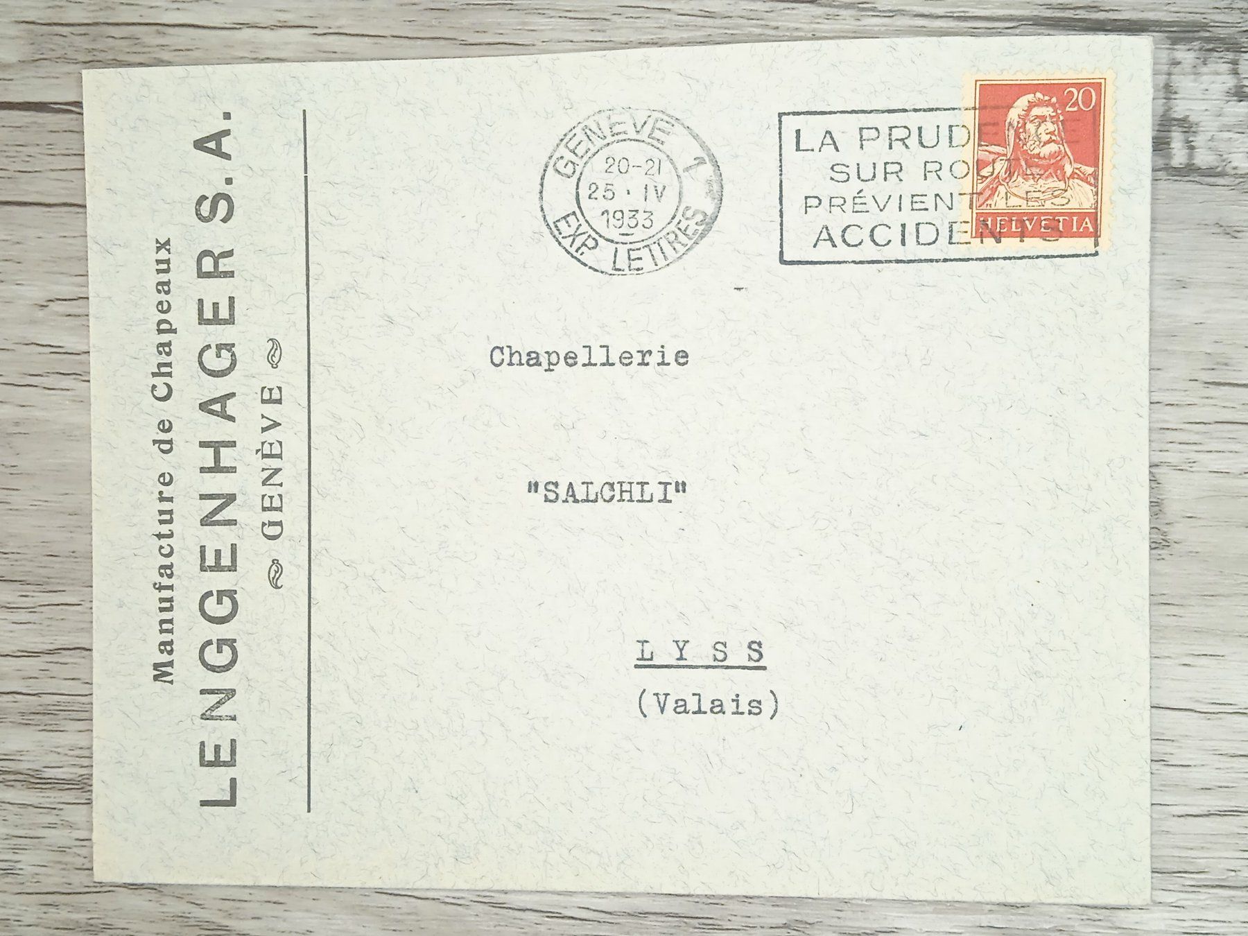 Tutti i francobolli: TR20 Enveloppe + Timbre Suisse 1933 – Usato da Cousset venduto da Patrick_Collections