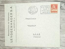 TR20 Enveloppe + Timbre Suisse 1933