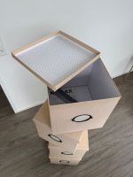 Regal KALLAX 16 Fächer mit 4 Einsätzen weiss 147x147cm