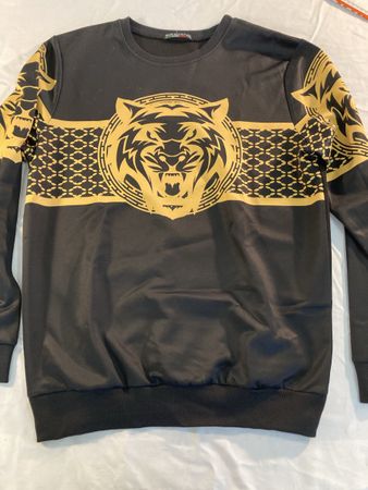Schwarzer Herren Pullover, Grösse 2XL, Tiger Motiv, Top!