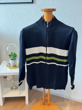 Dunkelblaue Strickjacke mit Reissverschluss, Top Zustand!