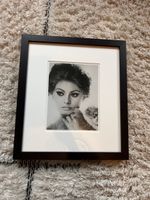 Sophia Loren & Katze, Lumas Fotografie, gerahmt