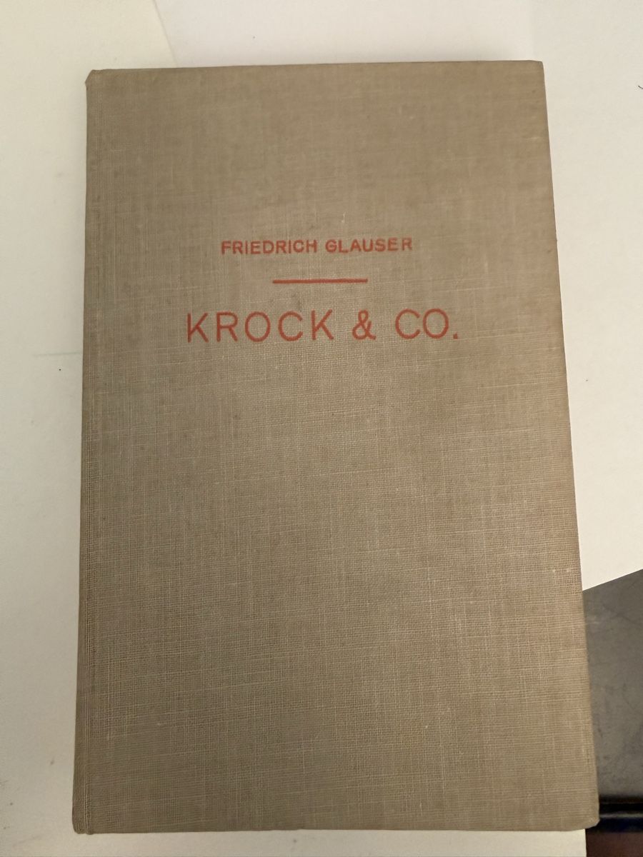 Libri: Friedrich Glauser, Krock & Co., 1941 EA – Usato da Zürich venduto da Carrington