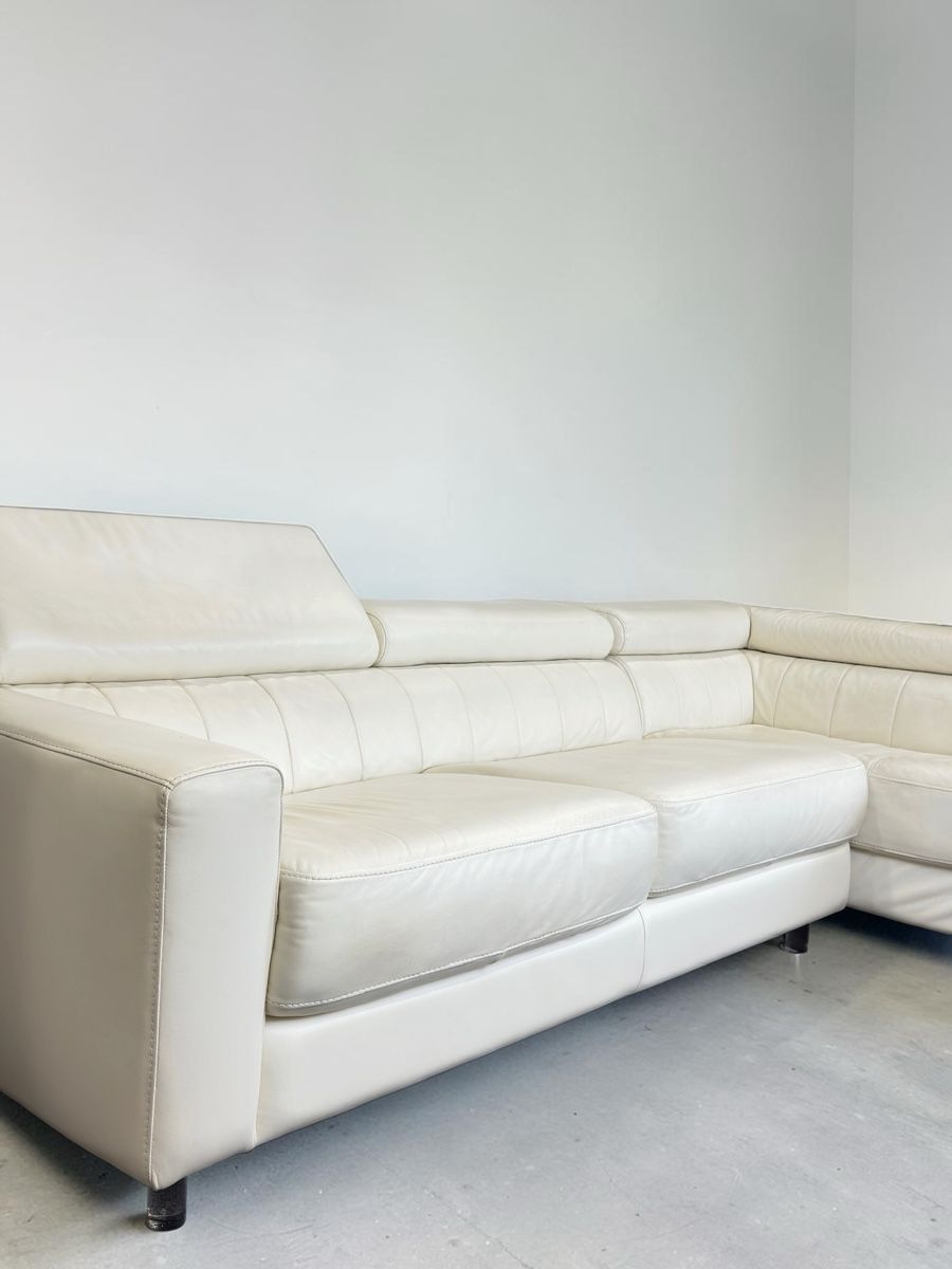 Divani: KERMES Ecksofa Echtleder, cremebeige made in Italy – Usato da Bachenbülach venduto da Sofalab.swiss 5