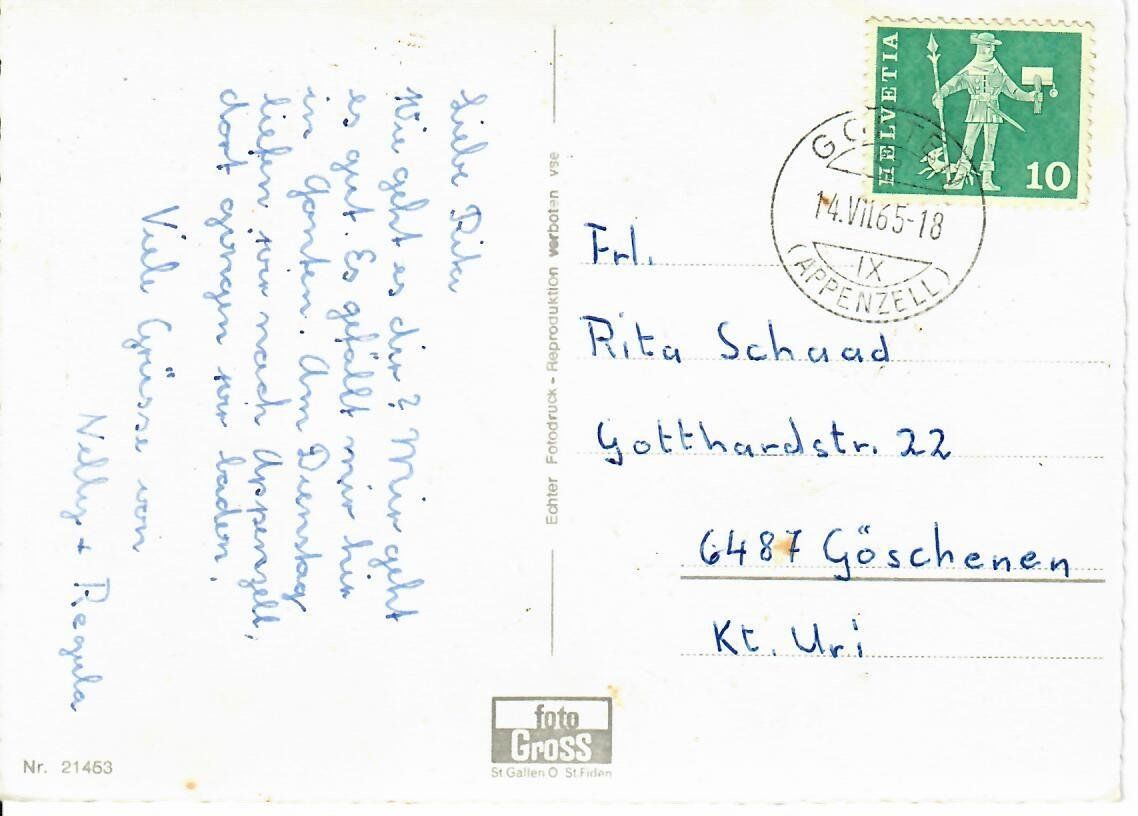 Ansichtskarten: Gonten – Gebraucht aus Hochdorf von Ziegel-16 1