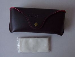 Brillenetui braun mit Druckknopf  etnia O.BARCELONA Original