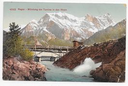 Ragaz, Mündung der Tamina in den Rhein.