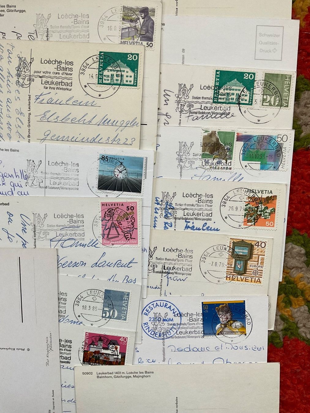 Cartoline postali: 16 AK Leukerbad – Usato da Zürich venduto da Tolima194 7