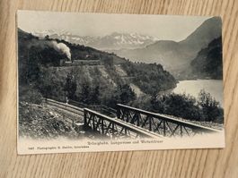 Alte PK / Brünigbahn - Gelaufen Lungern 1907