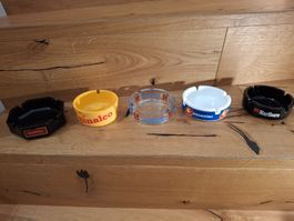 Vintage Aschenbecher Set, 5 Stk. Dunhill, Sinalco, Top!
