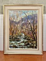 R. Colliard 1979 Oil Painting-Framed Landscape Art