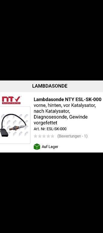 BMW Tutti pezzi di ricambio auto: 1er BMW Lambdasonde – Nuovo e nell'imballaggio originale da Buttisholz venduto da gaz_n2xy 1