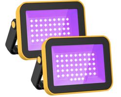 2 Stück LED UV Schwarzlicht Strahler
