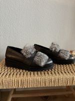 Loafers mit Kaninchenfell