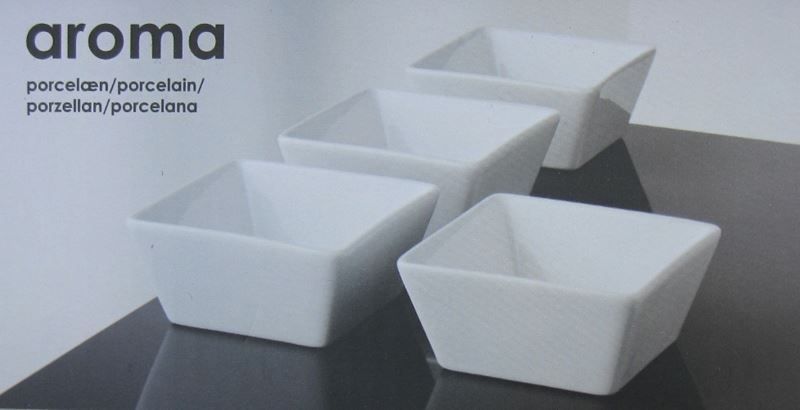 Geschirrsets: Geschirr AROMA-SqWh Schüsselchen 4Stk. – Neu und originalverpackt aus Wettingen von kochshop 3