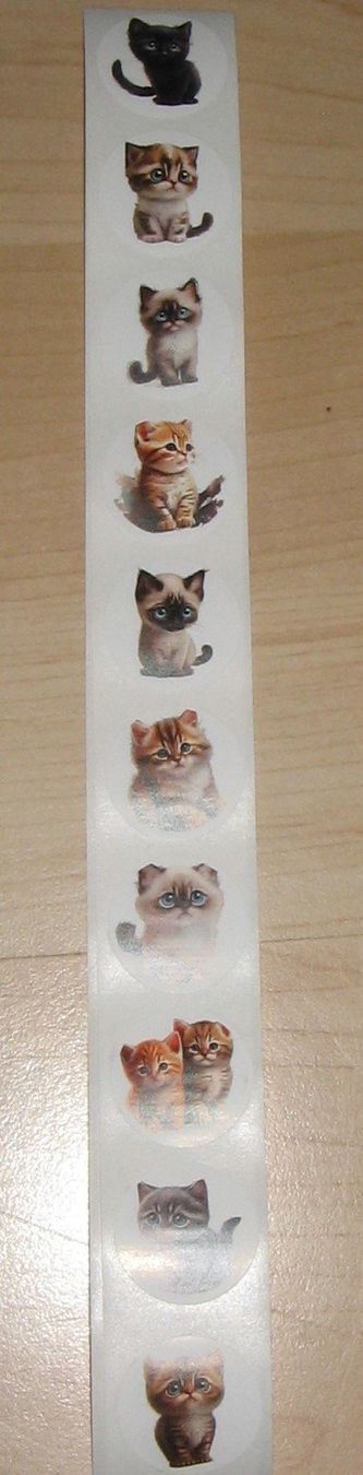 Aufkleber: 10 süsse Katzensticker rund – Neu (gemäss Beschreibung) aus Flamatt von Tattoo18
