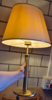 edle Bankamp Leuchte Tischlampe goldenes Metall