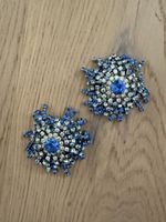 Sandalen, High-Heels clips mit blauem Stein