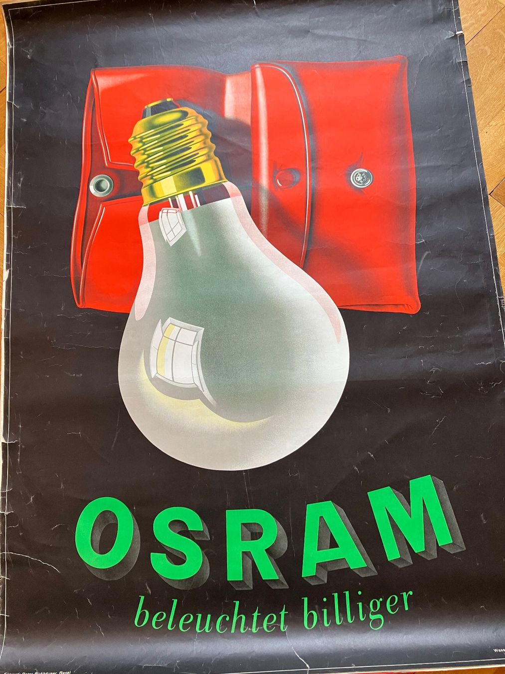 Poster & Bilder: Osram Plakat Peter Birkhäuser 1943 – Gebraucht aus Basel von papageientulpe