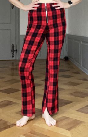 Pantalon carreaux rouge et noir H&M taille 38