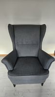 Ohrensessel dunkelgrau Breite 82 cm guter Zustand