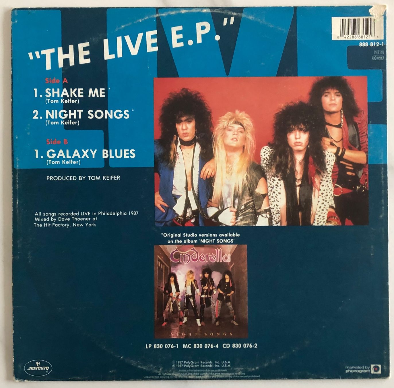Dischi in vinile: CINDERELLA - THE LIVE E.P. – Usato da Poliez-Pittet venduto da Newtown-Records 1
