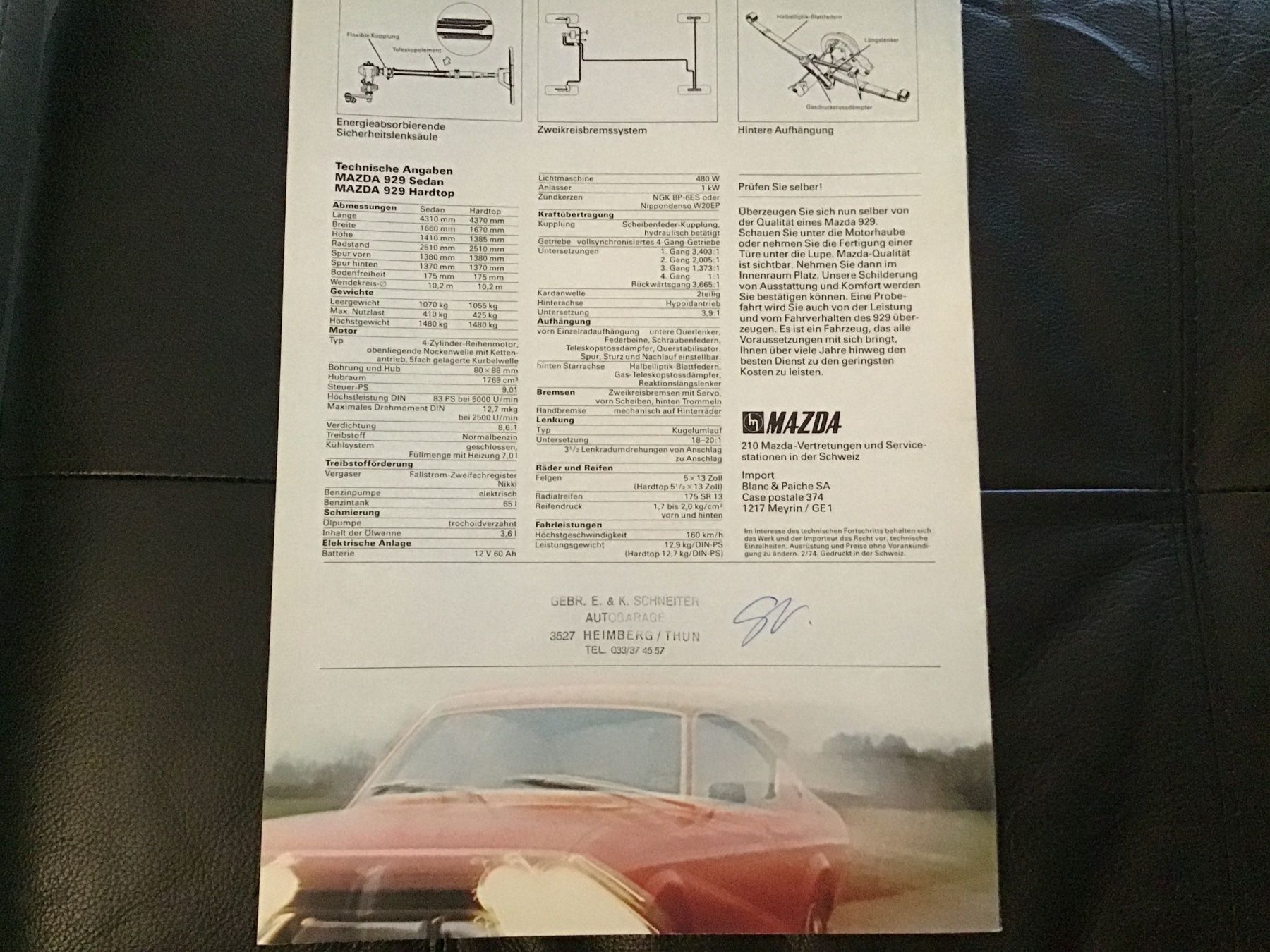 Mazda Documenti: Mazda 929 Verkaufsprospekt 8 Seiten – Usato da Scherzingen venduto da Starseller62 4