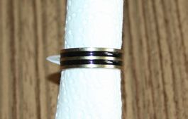 Fingerring Stahl gold-schwarz Ø 20mm NEU (38)