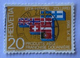 Nr. 447  GESTEMPELT  ZÜRICH 1966   