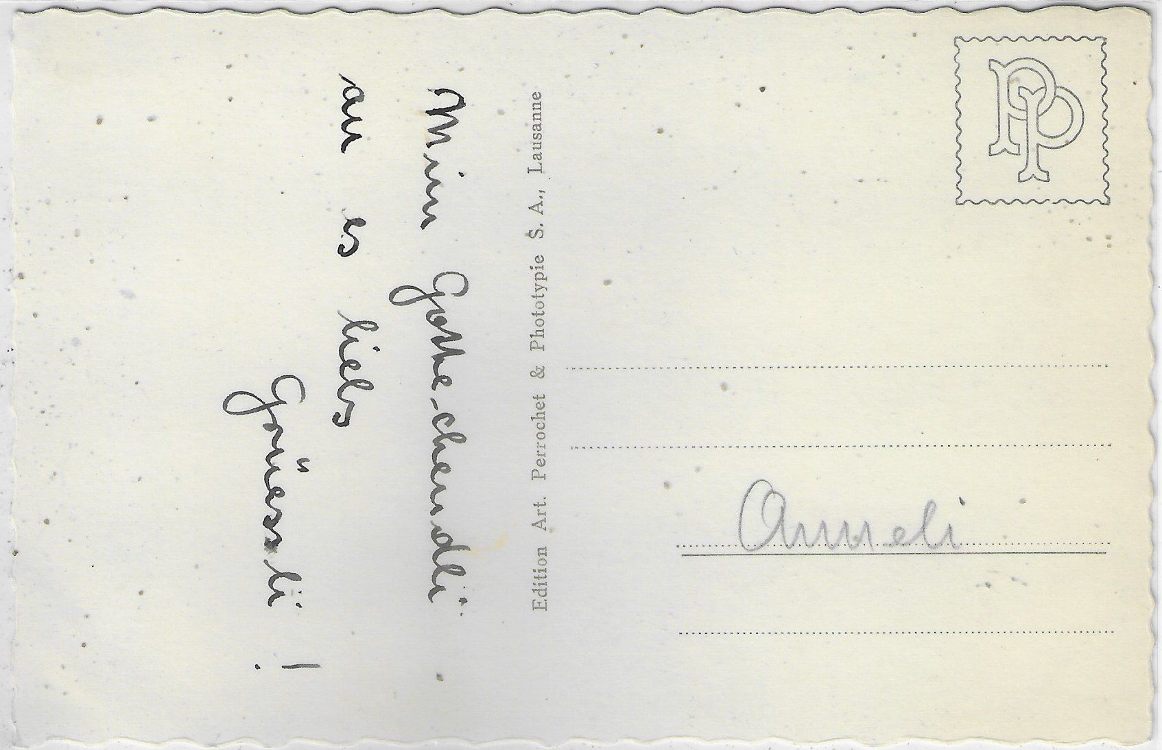 Cartoline postali: En Valais - Zwei Kinder mit Maultier – Usato da Ettingen venduto da Kartenplanet 1