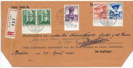 J89-92 Satz 1939 auf Gerichtsurkunde von BURG, selten