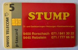 Swiss Telecom Taxcard STUMP