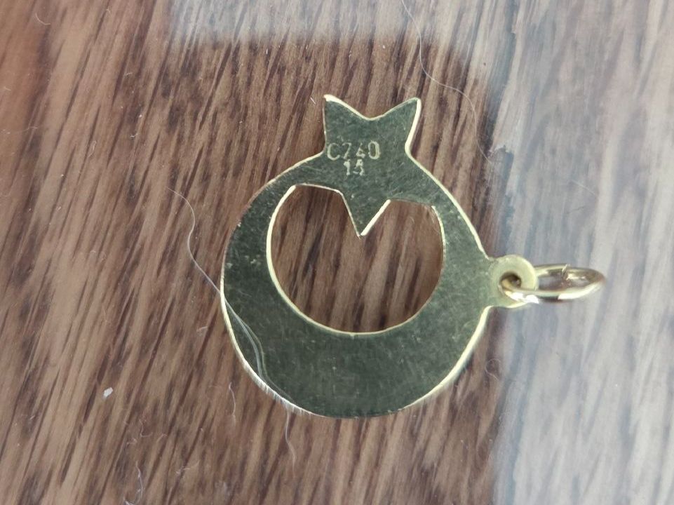 Ciondoli: 18K Gold Anhänger Mond und Stern – Usato da St. Margrethen SG venduto da CNC-Tech 2