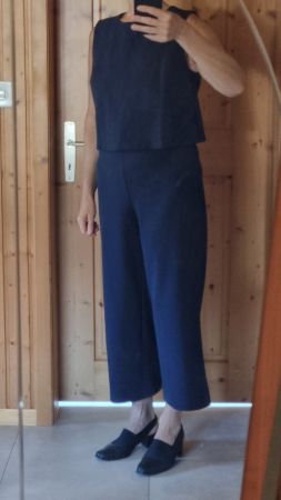 Jumpsuit dunkelblau, knitterfrei, waschbar Gr.38