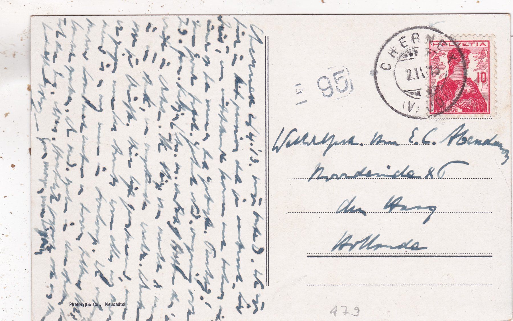 Cartoline postali: Montreux 1913 – Usato da Herisau venduto da Lisegrat2008 1
