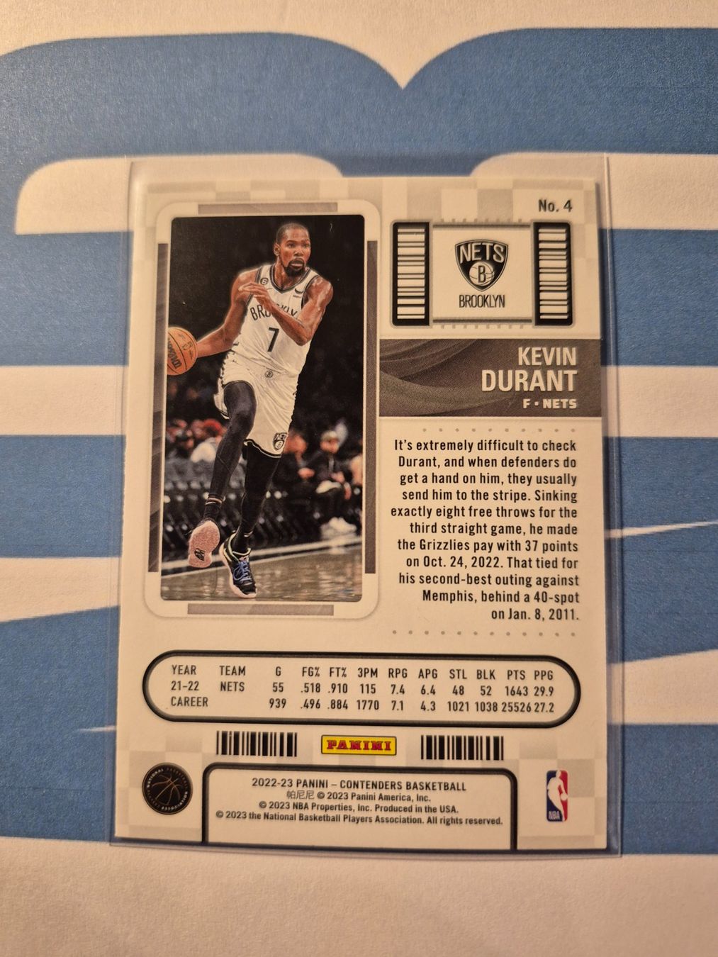 Panini Carte collezionabili: NBA Kevin Durant Brooklyn Nets – Usato da Treiten venduto da Sauber73 1
