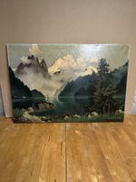 Paysage lac et montagne ( Zeidler )1929 huile  sur toile 